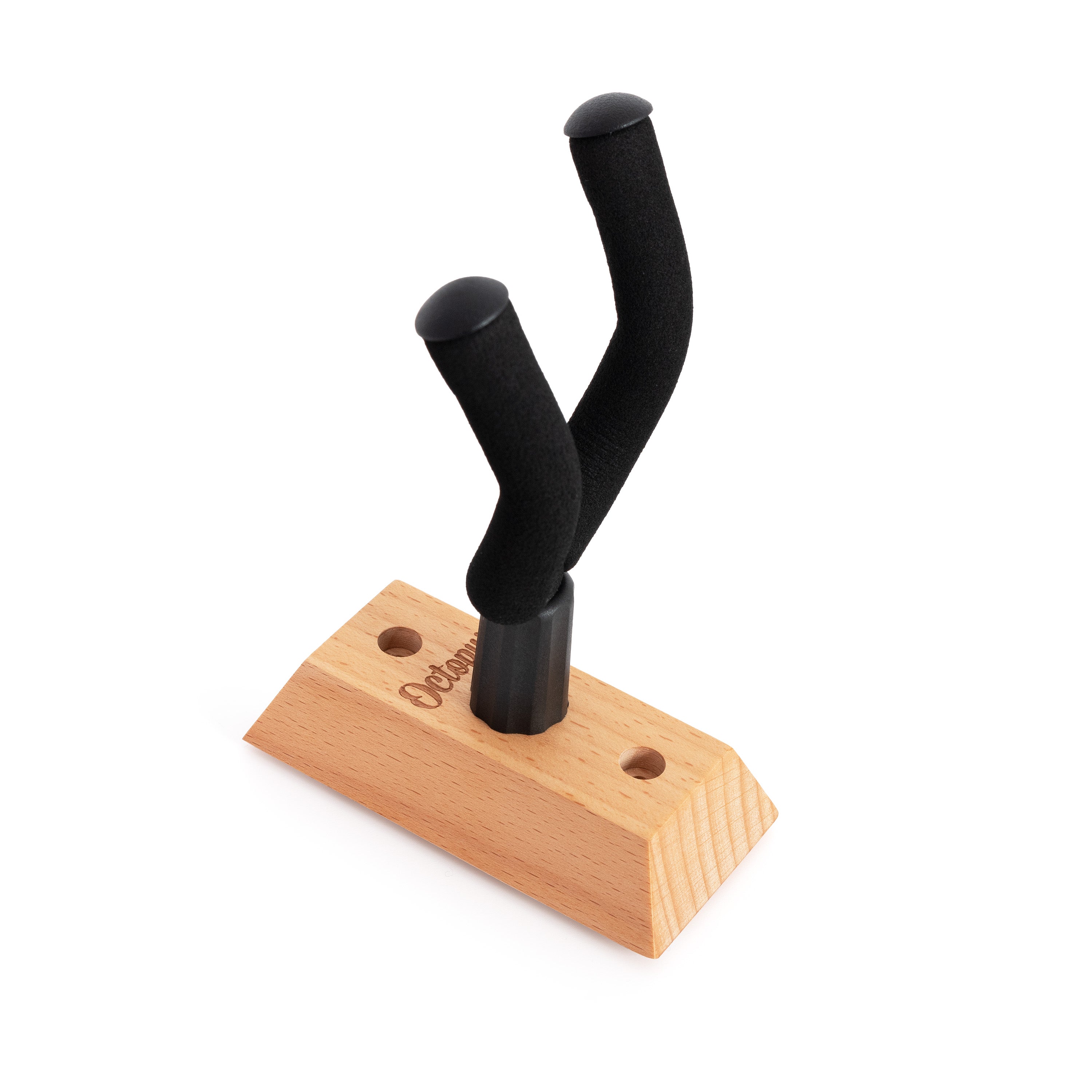 thumbnail image 2 of Donner Guitar Wall Mount Hanger 3-Pack, Black Walnut Guitar Wall Holder For Acoustic Electric 2 of 13